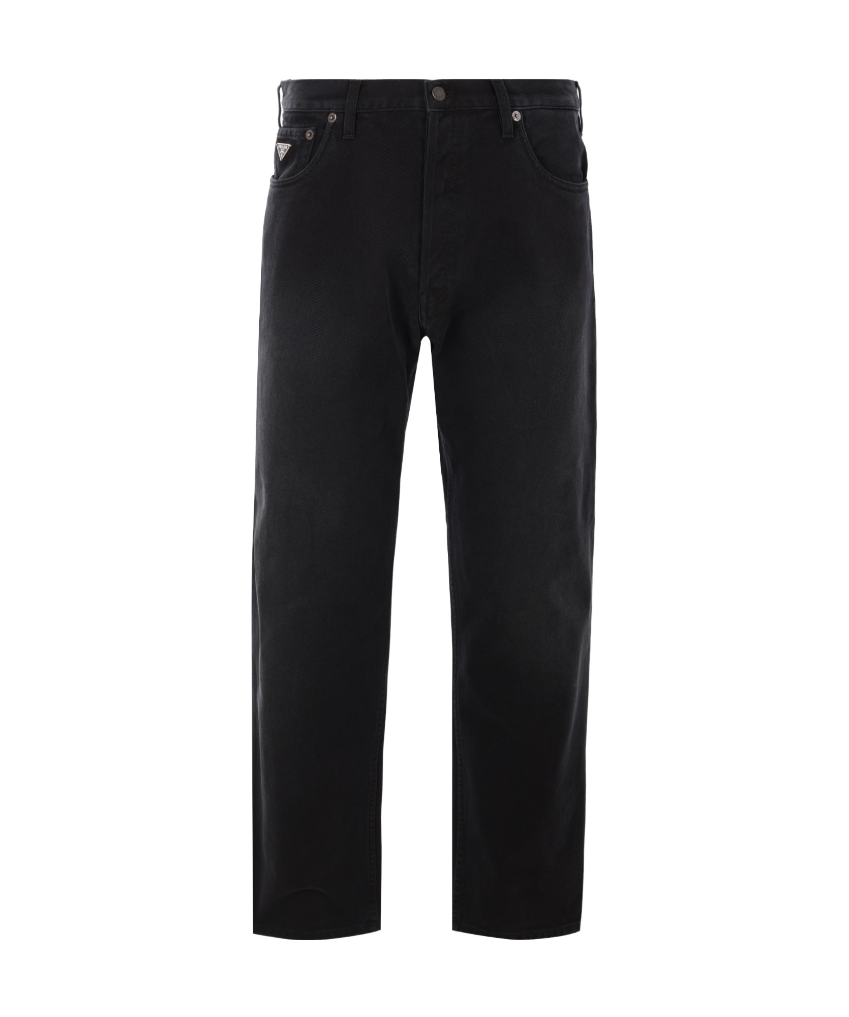 Prada Straight Leg Tapered Jeans In Black