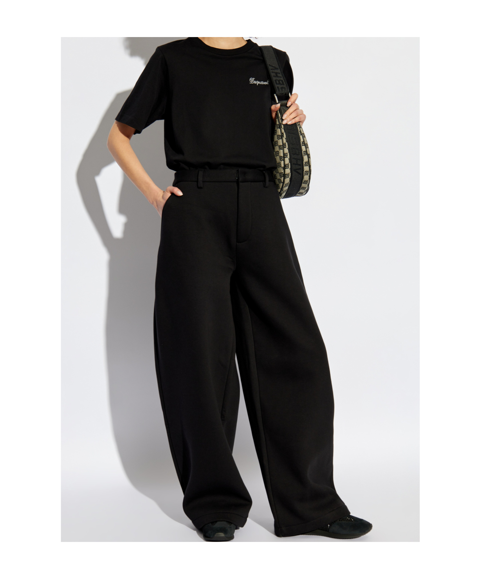 DSQUARED2 DSQUARED2 ICON LOGO WIDE LEG TROUSERS