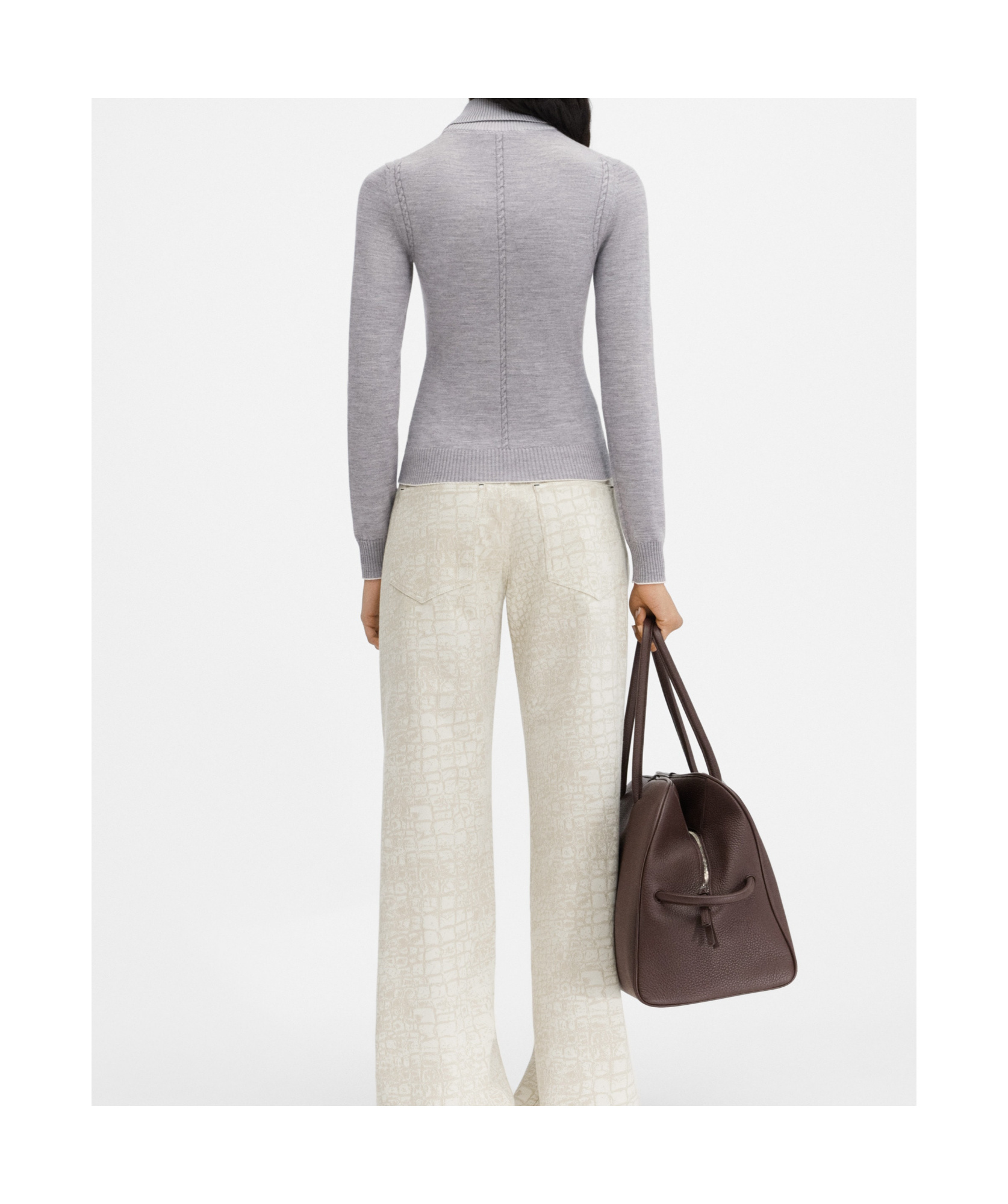 Jacquemus Lapel Long-sleeved Sweater In Gray