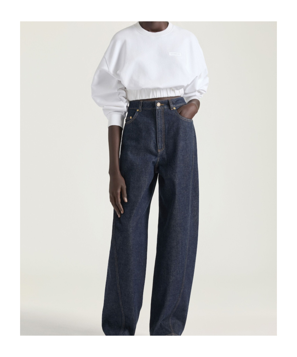 Givenchy Cropped Sweatshirt With Patches In Burgundy