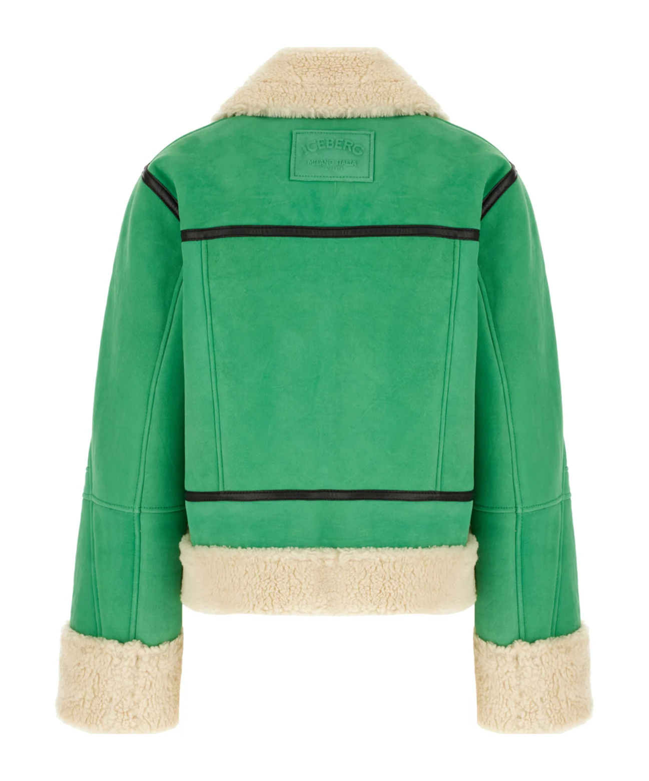 Iceberg Zippered Striped Casual Jacket In Multi