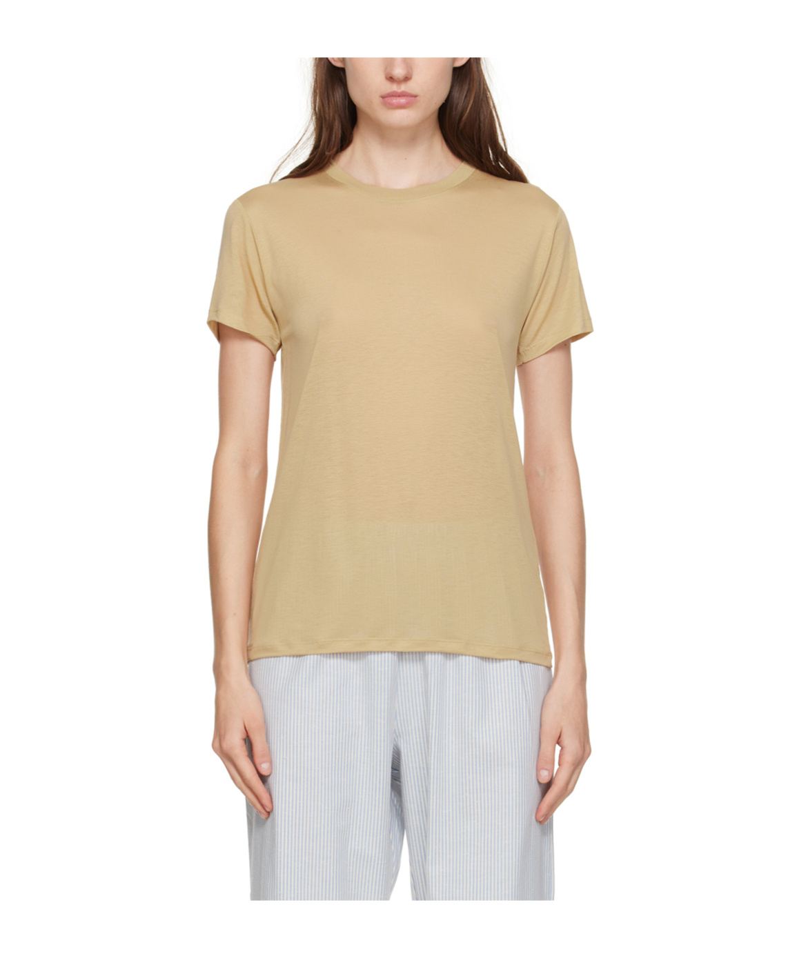 Baserange Item O-neck Short-sleeved T-shirt In Brown