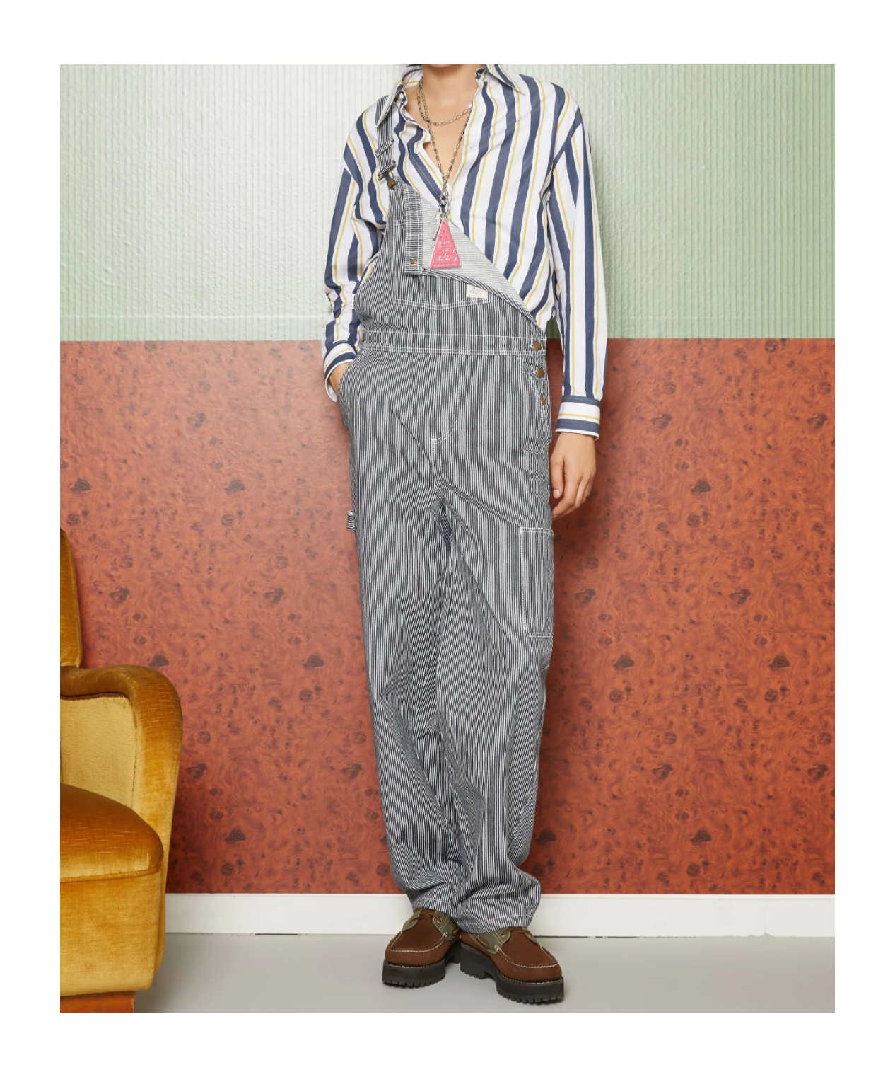 Maxco. Magico Adriatico Denim Dungarees In Multi