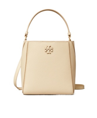 TORY BURCH MCGRAW LEATHER BUCKET BAG
