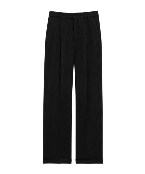 Saint Laurent Belt-loop Trousers In Black