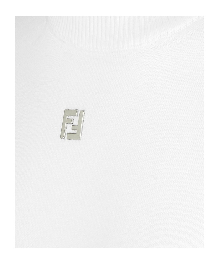 Fendi White Virgin Wool Sweater In White