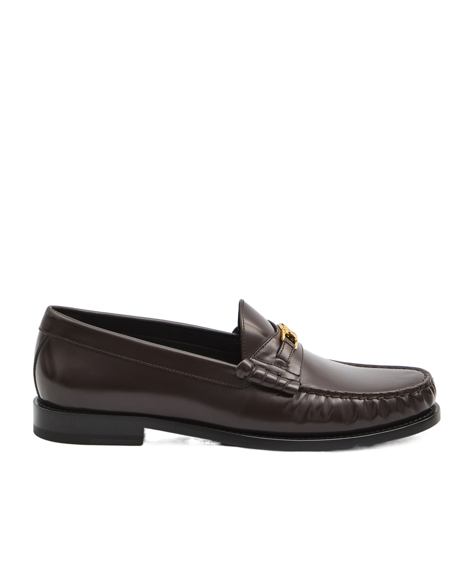 Celine Round Toe Loafers In Black