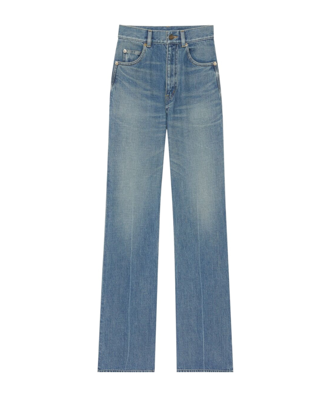 Shop Saint Laurent 70's Jeans In Authentic Medium Blue Denim