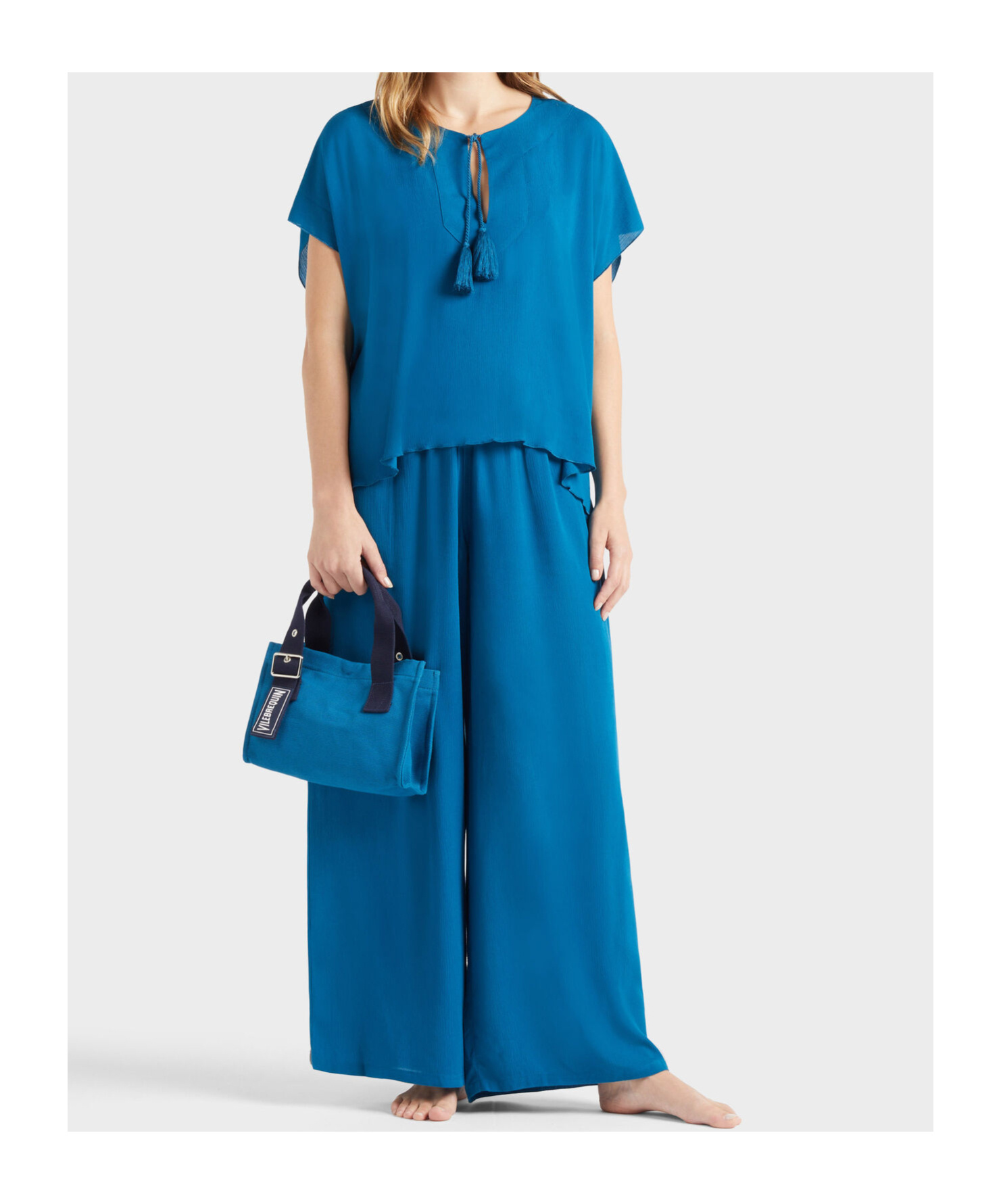 Shop Vilebrequin Crew Neck Top In Blue