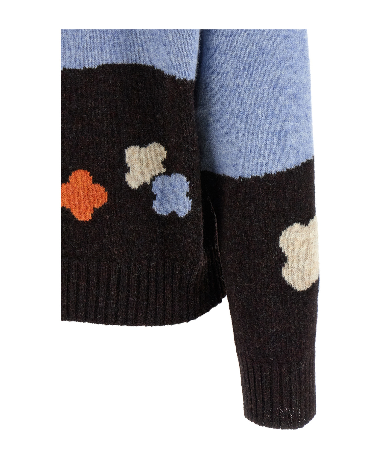 Moschino Shetland Wool Sweater With Landscape Intarsia In Multi
