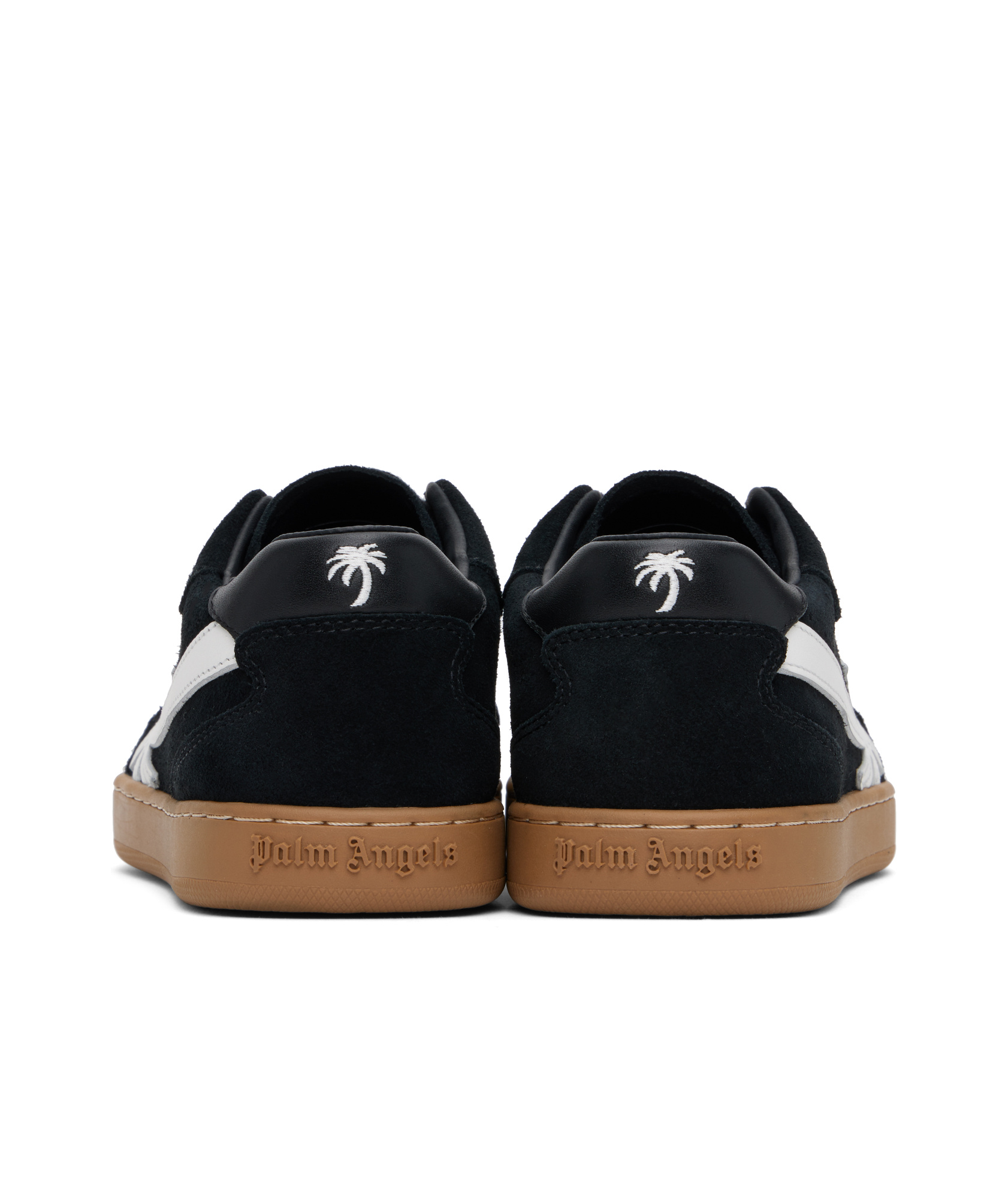 Palm Angels Lace-up Low-top Sneakers In Black