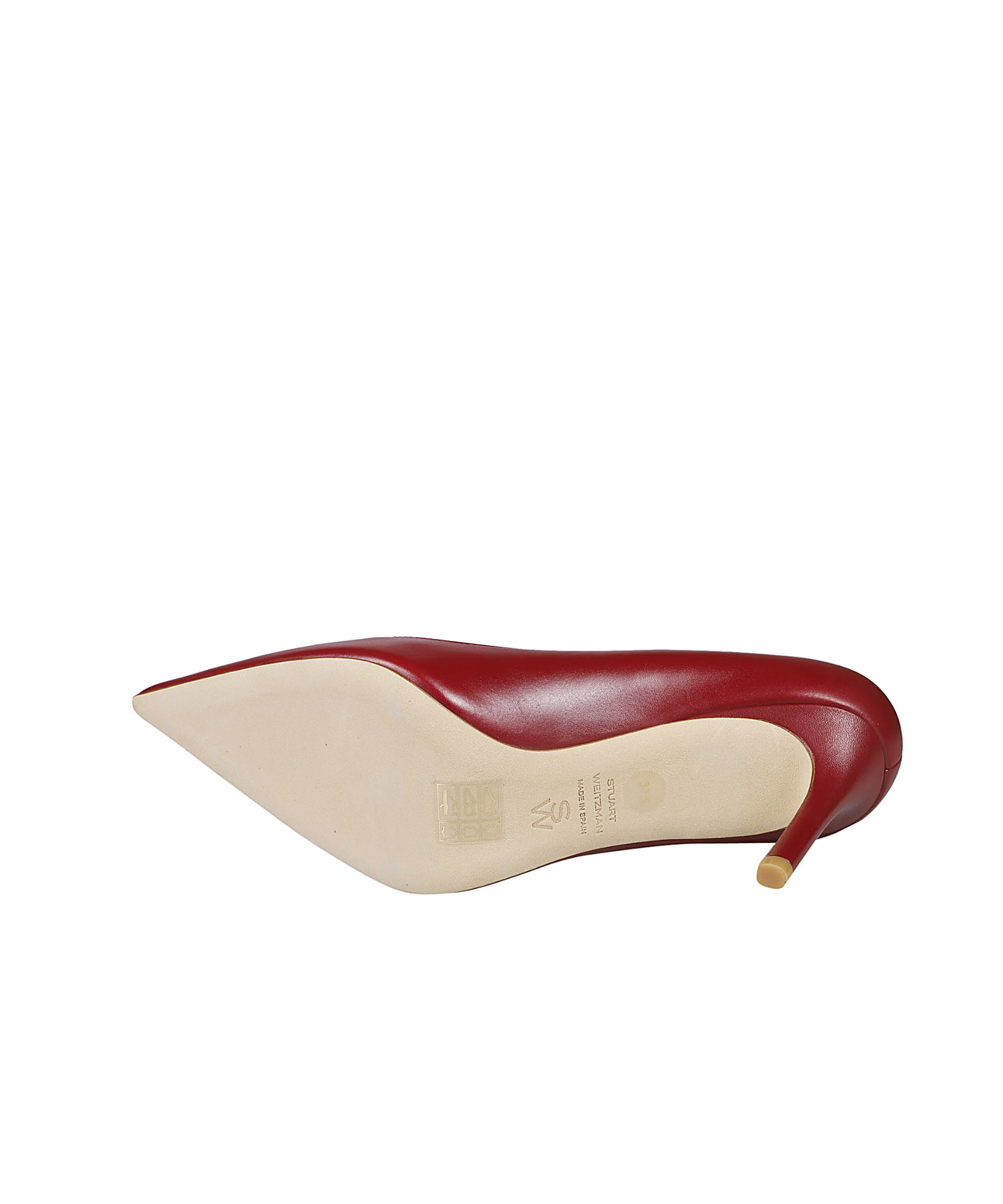 Stuart Weitzman Stuart 85mm Leather Pumps In Red