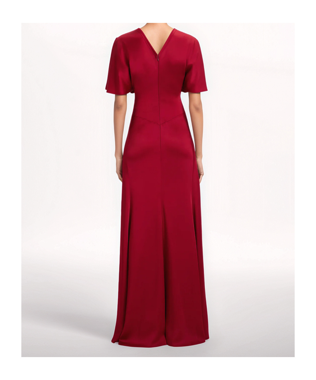 Shop Victoria Beckham Draped-detail Maxi Dress