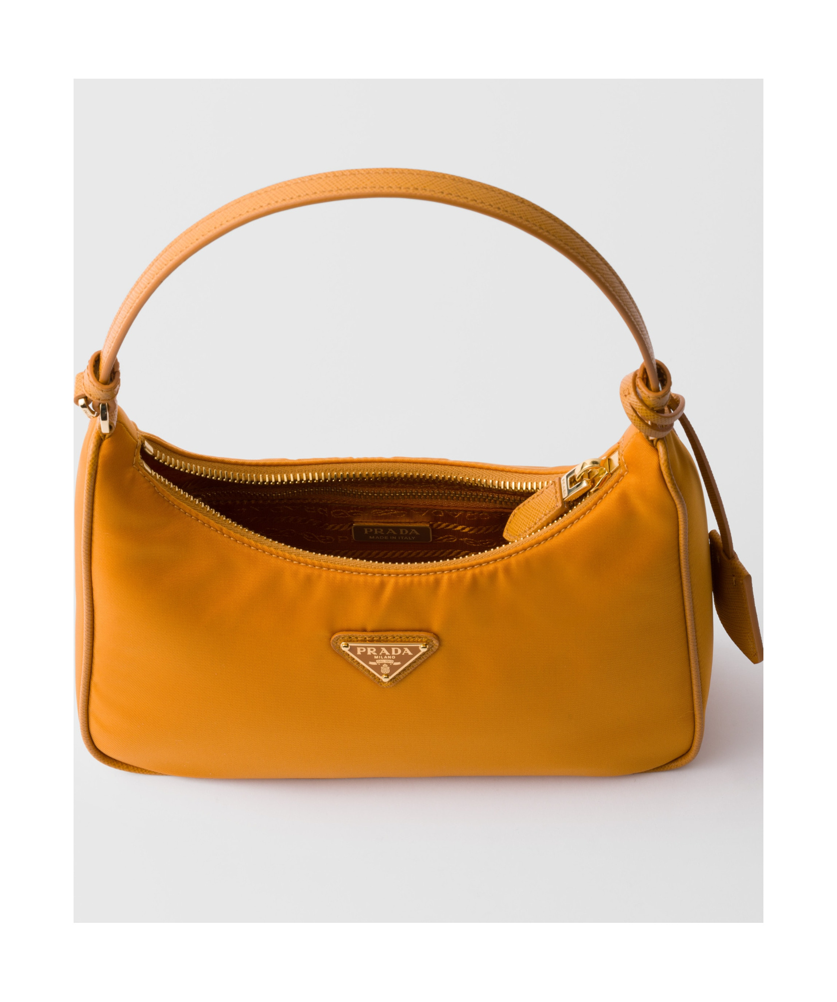 Prada Womens Orange Re-edition 2005 Mini Recycled-nylon And Leather Shoulder Bag In Orange