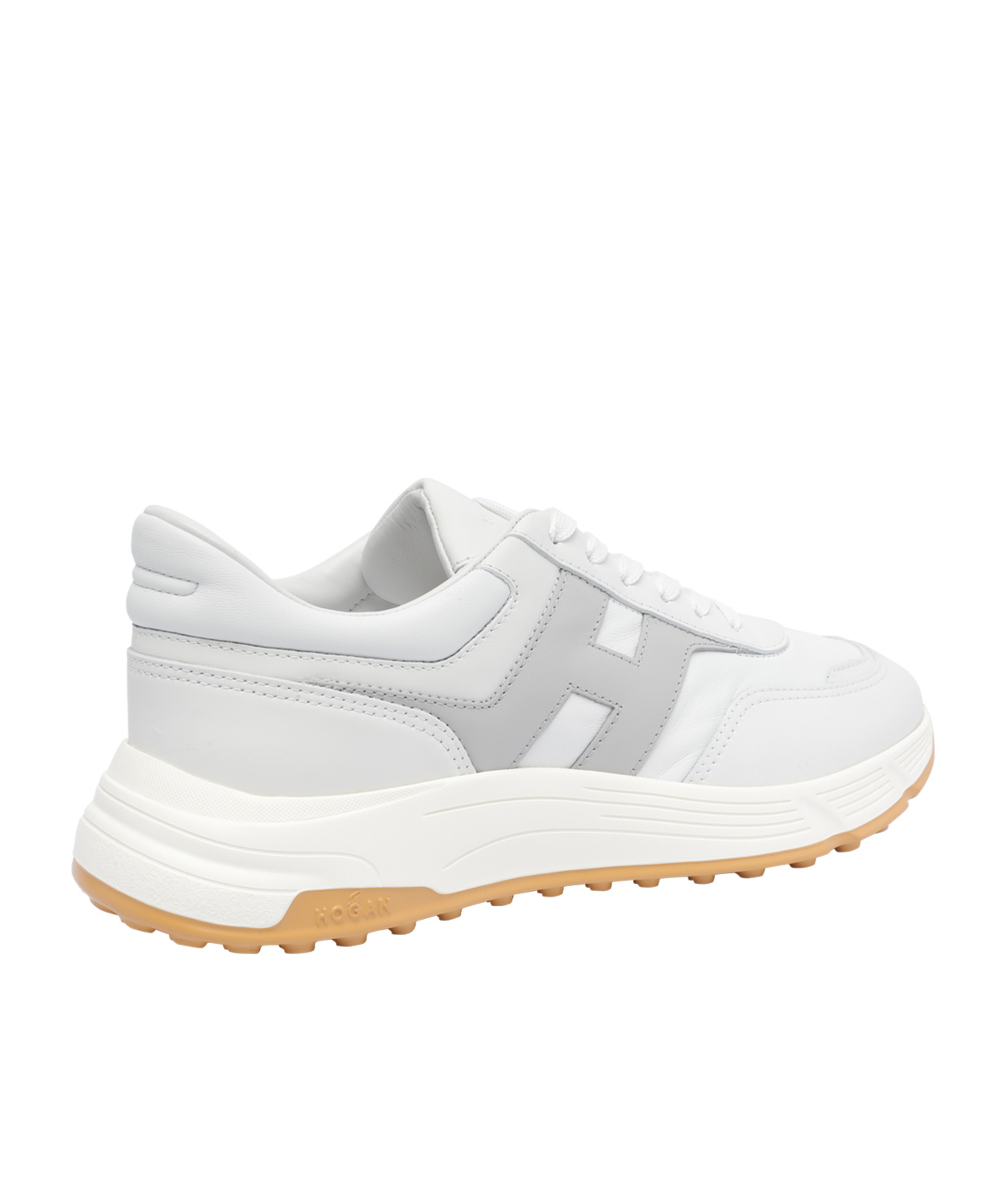 Hogan Hyperlight Smooth Leather Sneakers In White