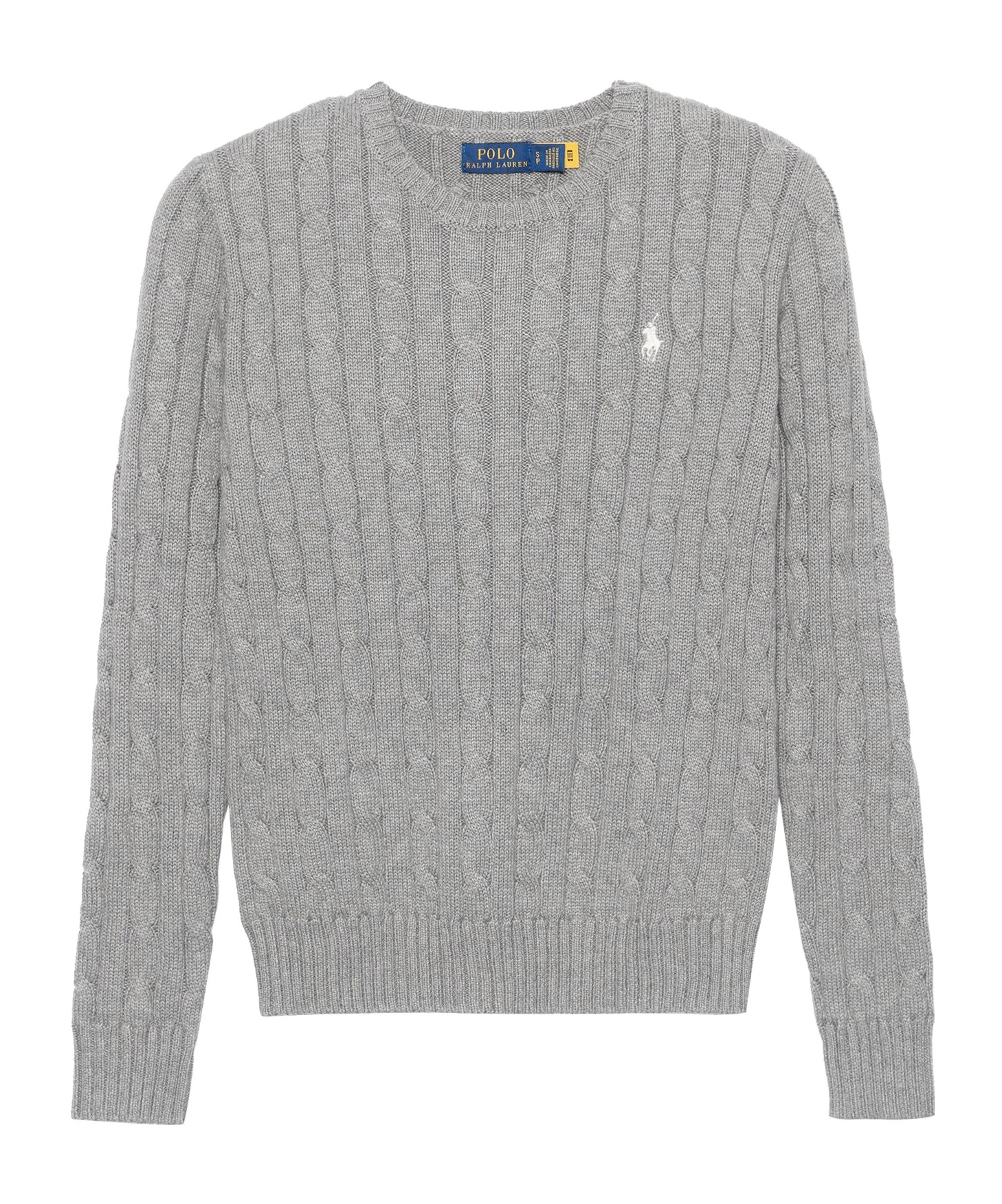 Polo Ralph Lauren Long-sleeved Round-neck Sweater In Gray