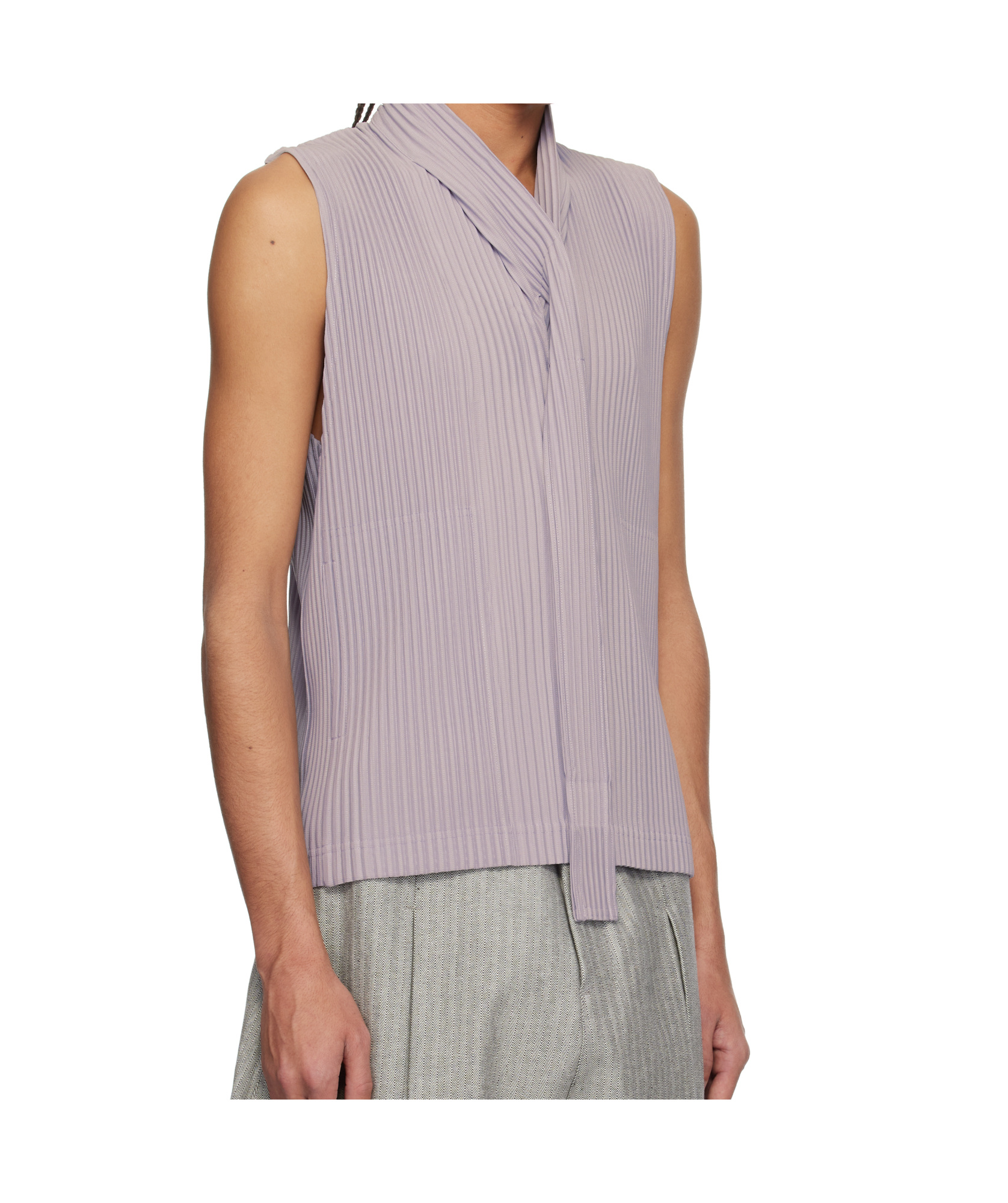 Shop Issey Miyake Turbine Vest In Nude