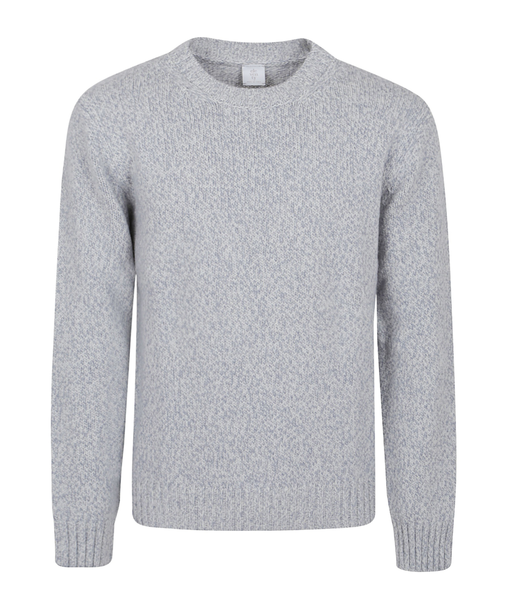 Eleventy Heather Gray Crewneck Sweater With Ribbed Trim In Gray