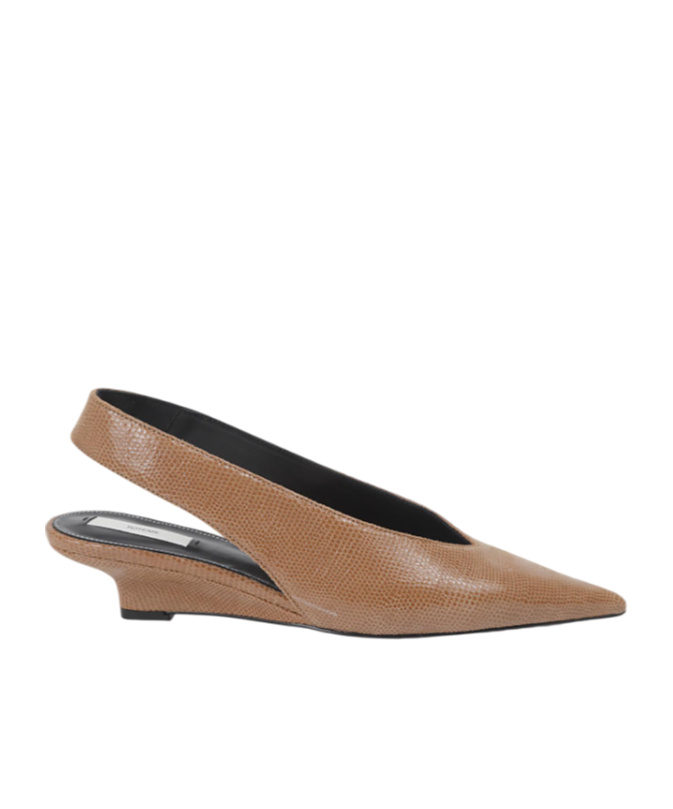 Totême Slingback High Heel Sandals In Brown