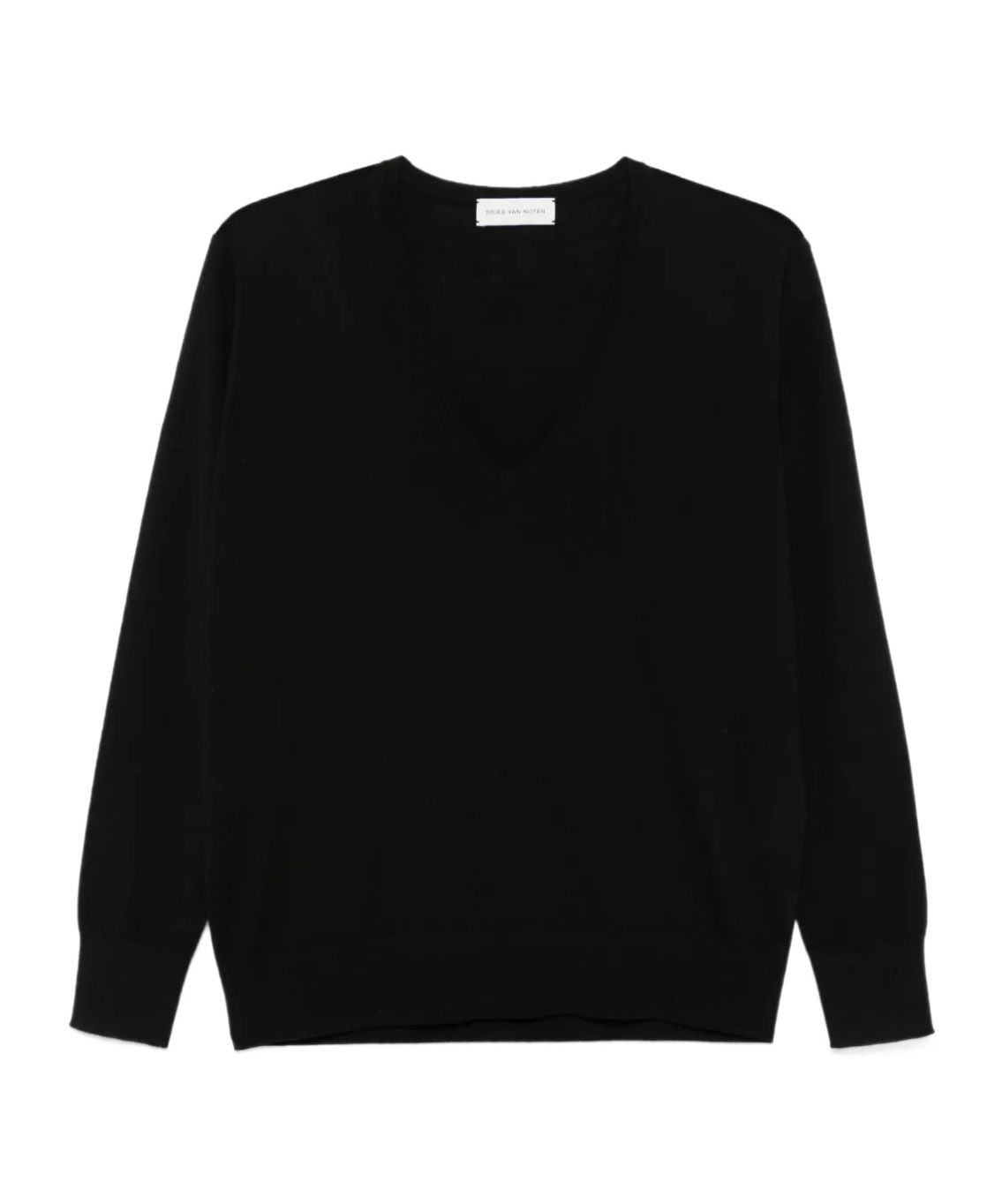 Shop Dries Van Noten Long Sleeve Sweater In Black