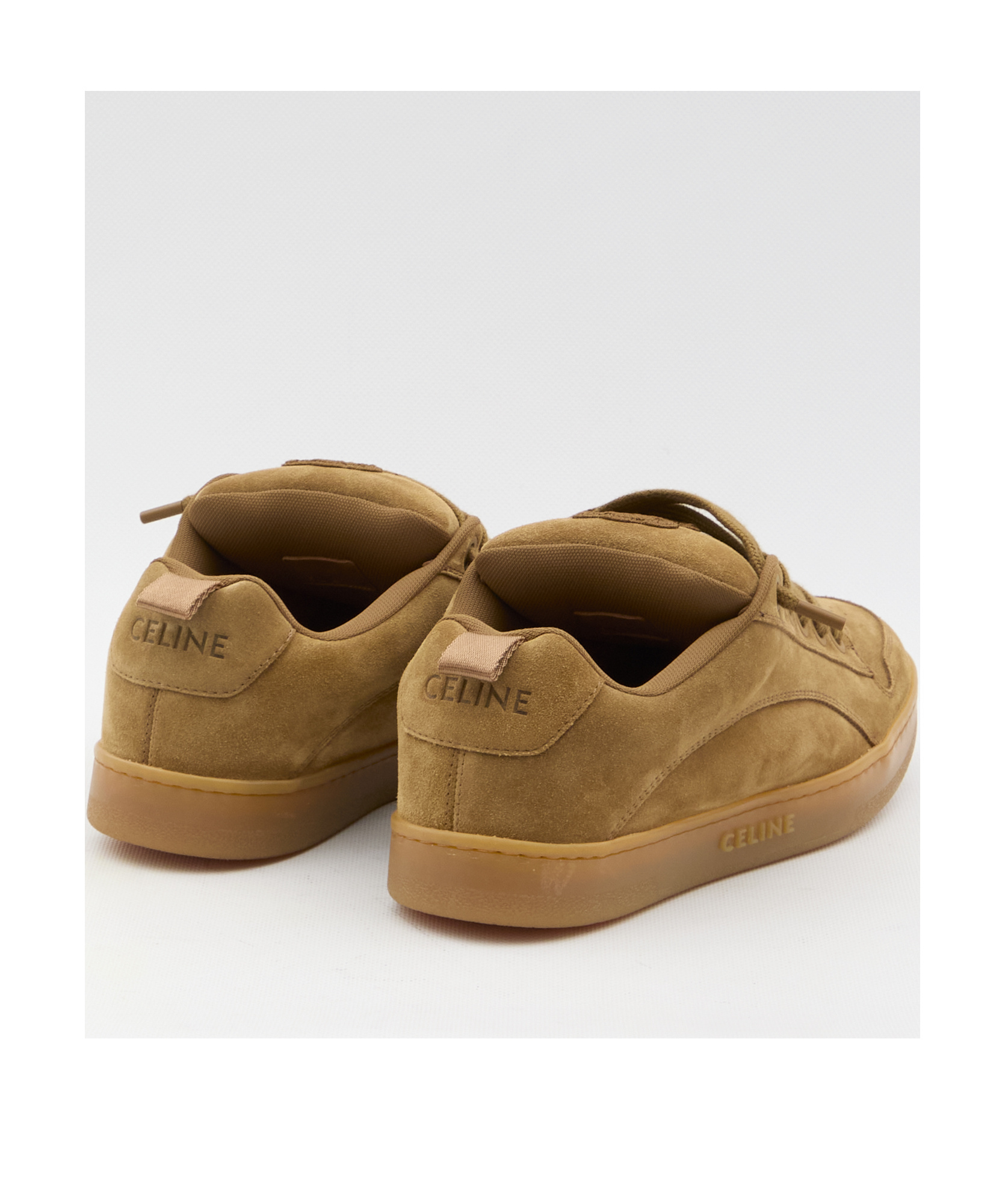 Celine Low Top Skate Sneakers In Brown