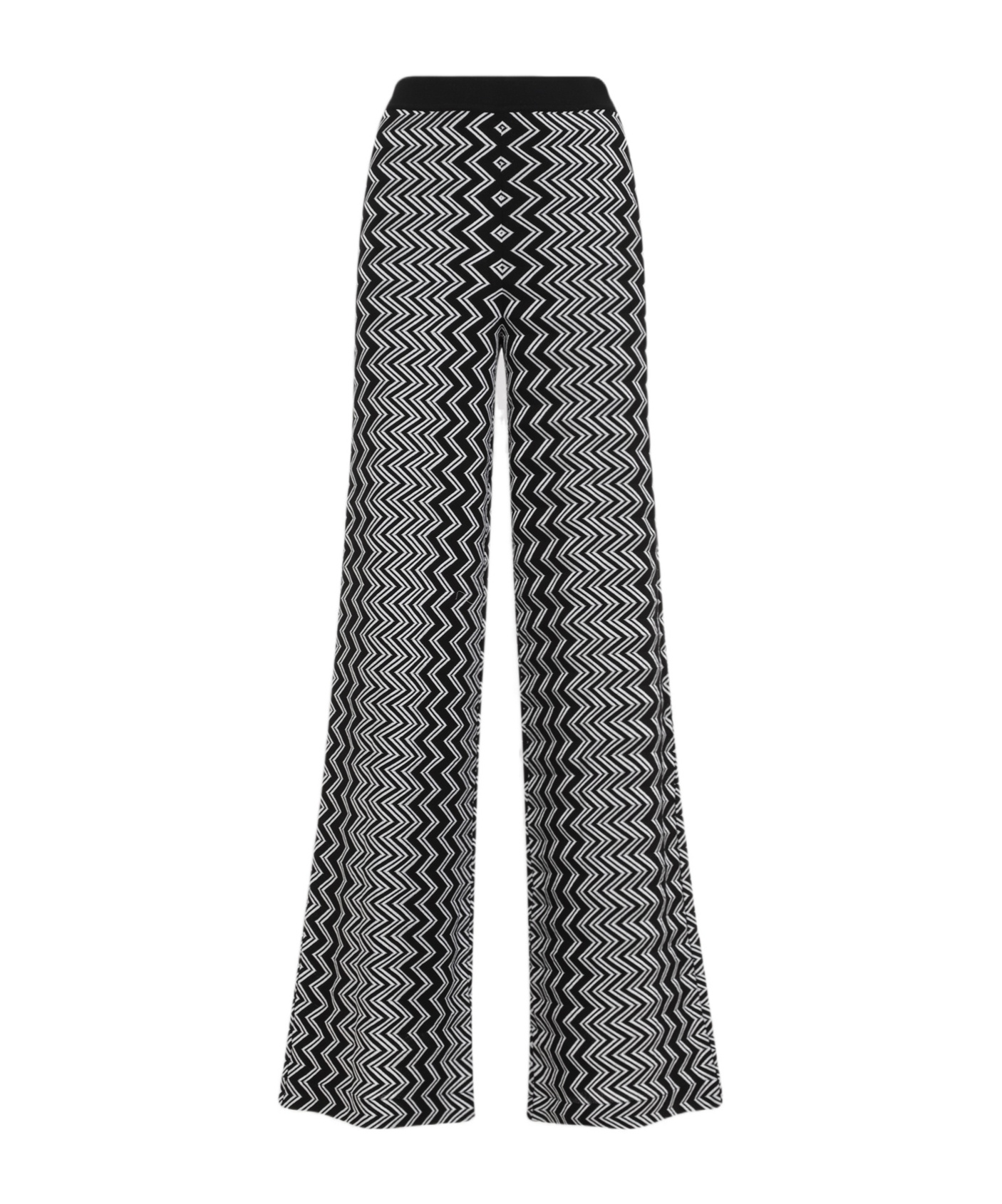 Missoni Zig-zag Knit Pants In Black
