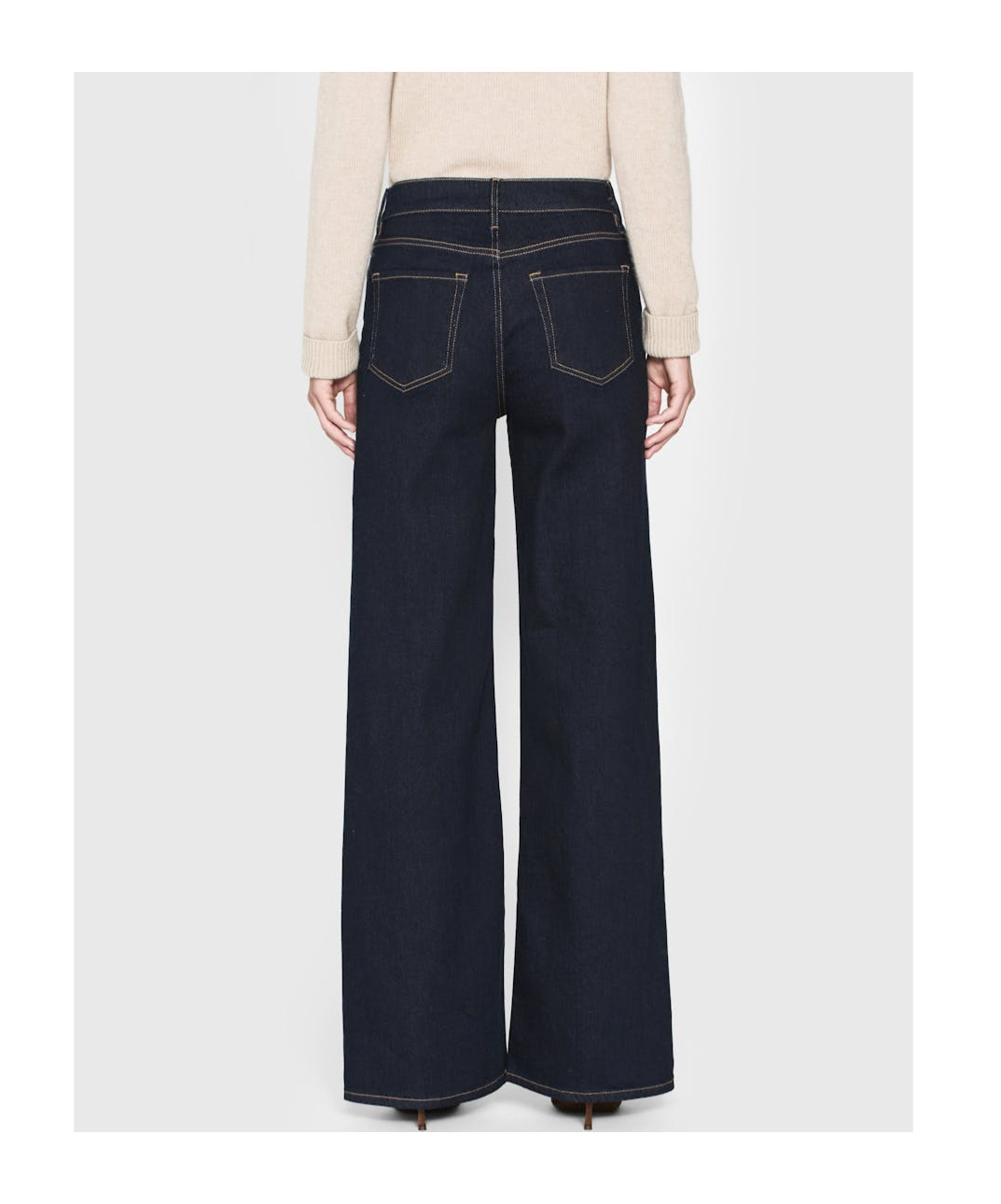 Frame Le Slim Palazzo Jeans In Black