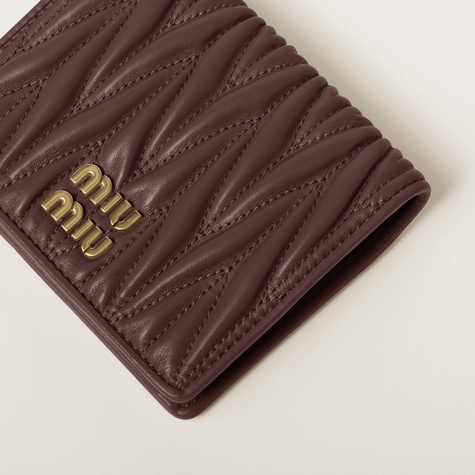 Miu Miu Logo Lettering Bi-fold Wallet