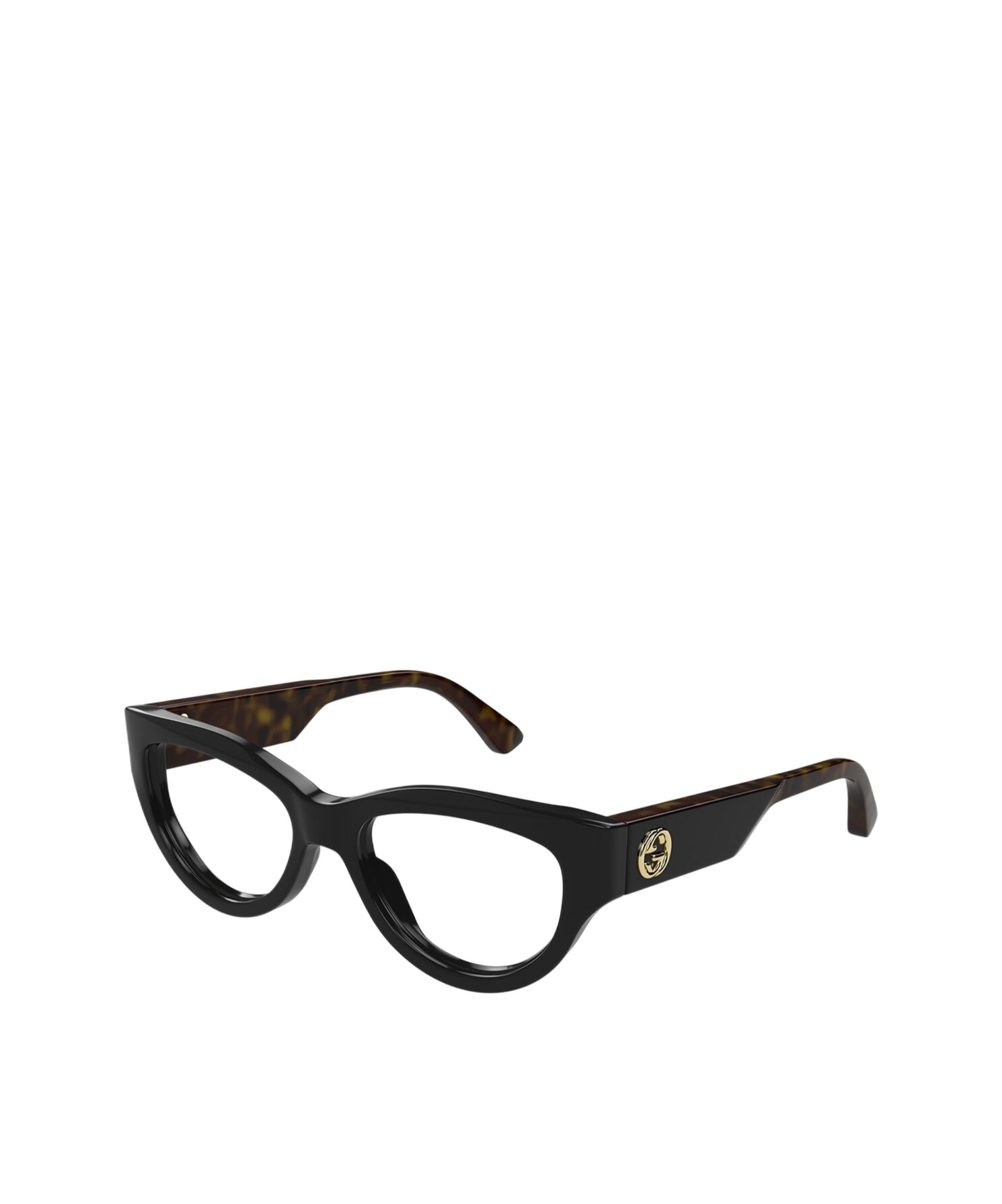 Gucci Gg1665o005 Black Havana Transpar In Black