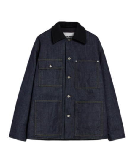 Jil Sander Denim Jacket With Chest Pockets And Collared Neck In Blue