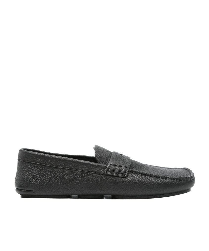Khaite Billy Leather Penny Loafer In Black