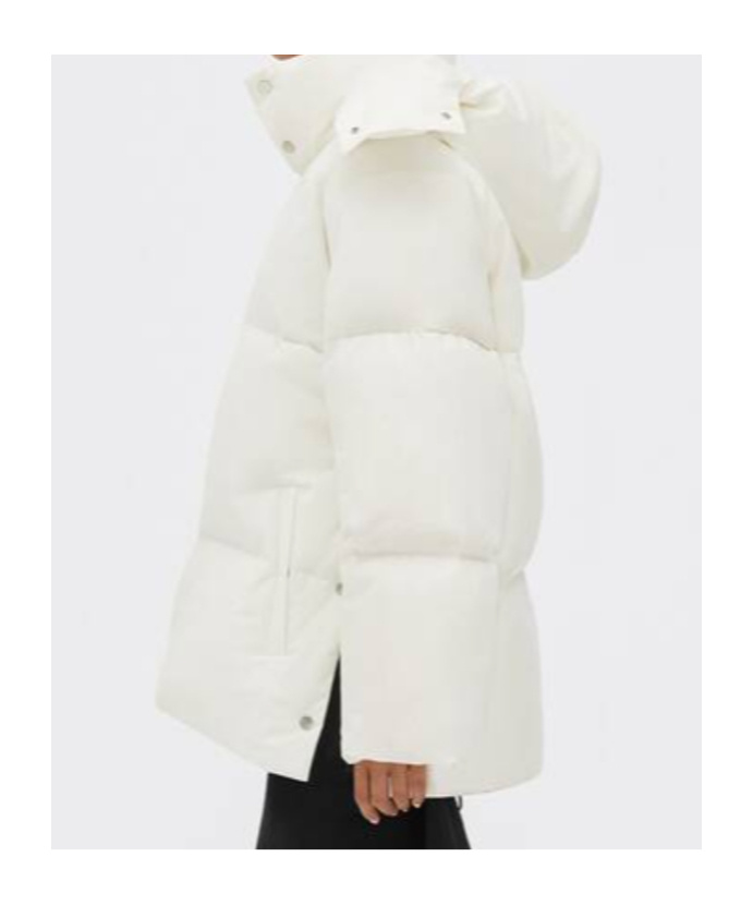Bottega Veneta Hooded Padded Long-sleeve Jacket In White