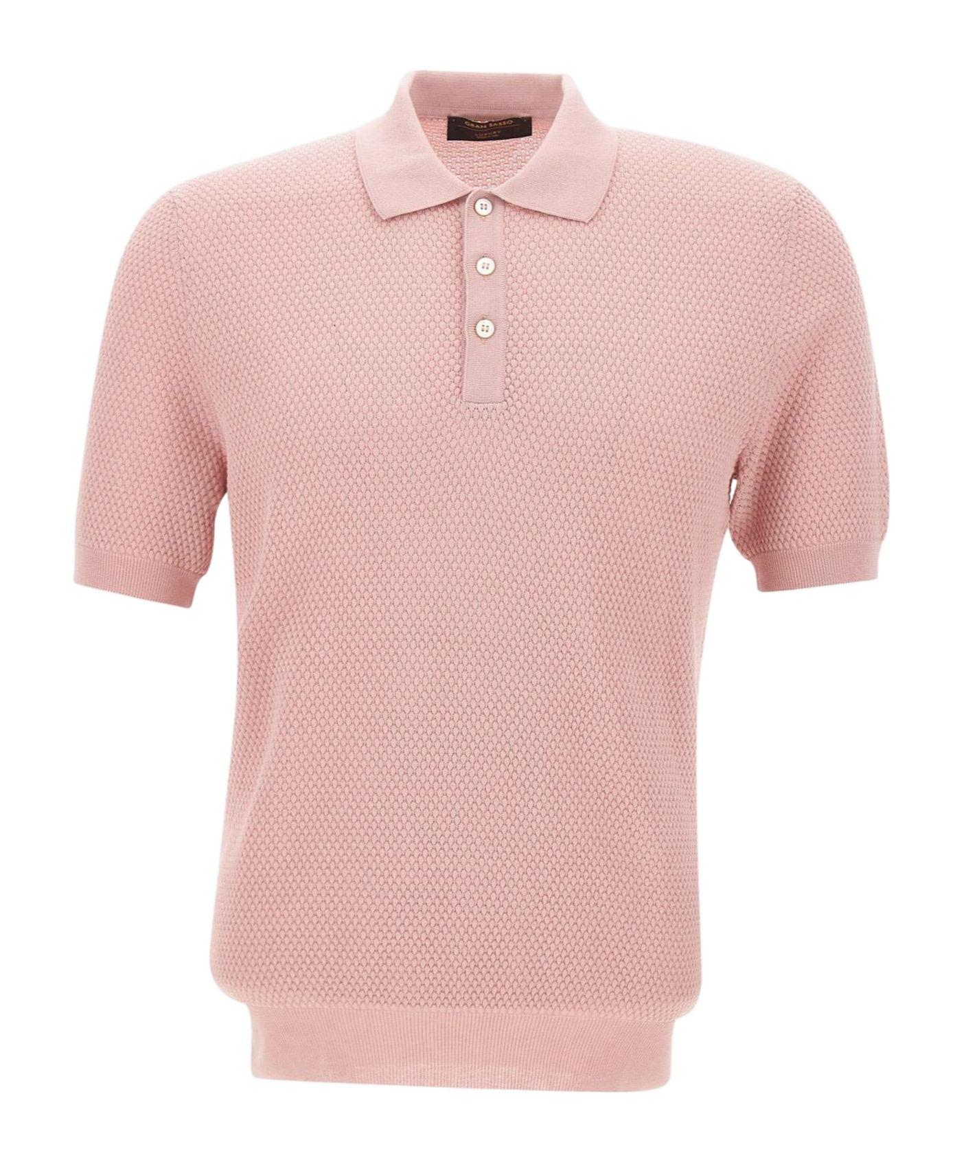 Gran Sasso Classic Polo Knitting Pattern In Pink