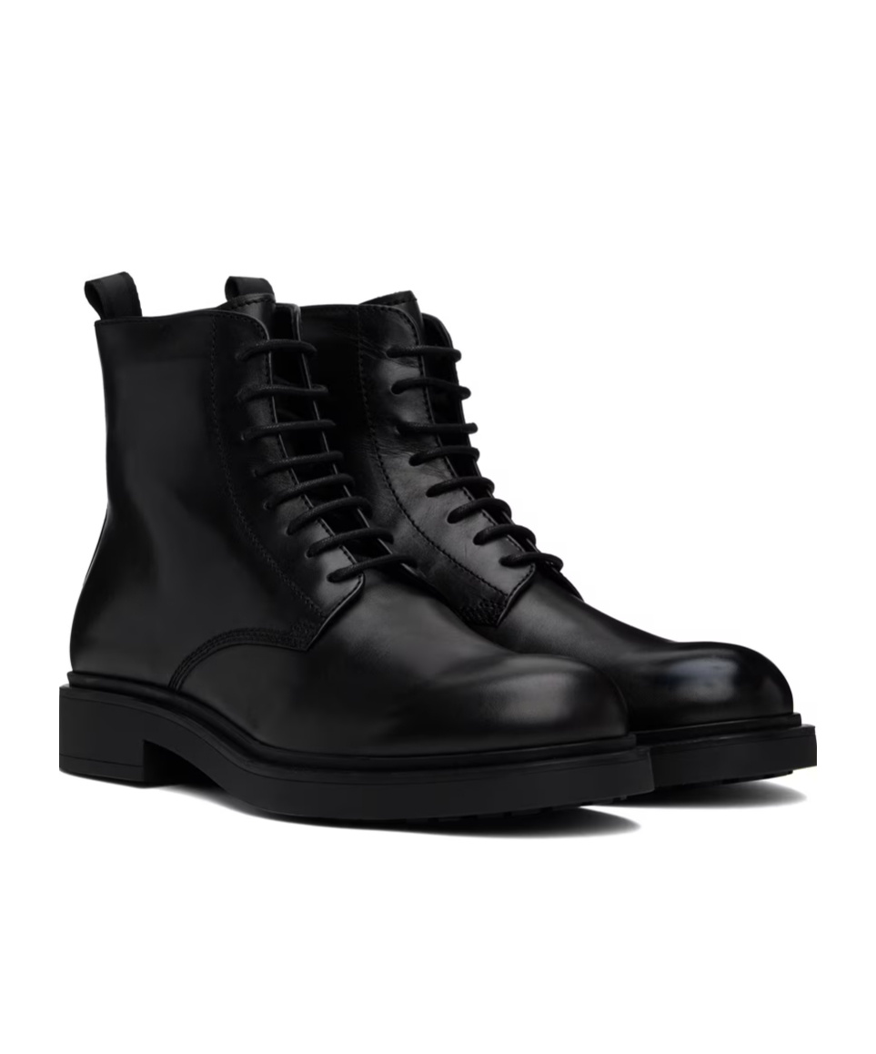 Officine Creative Engineer 005 Round Head Boots In Black