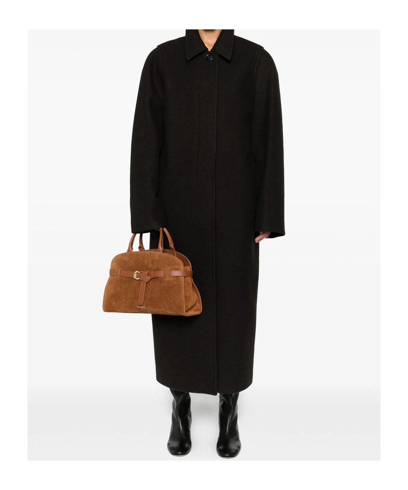 Low Classic Single-breasted Coat In Black