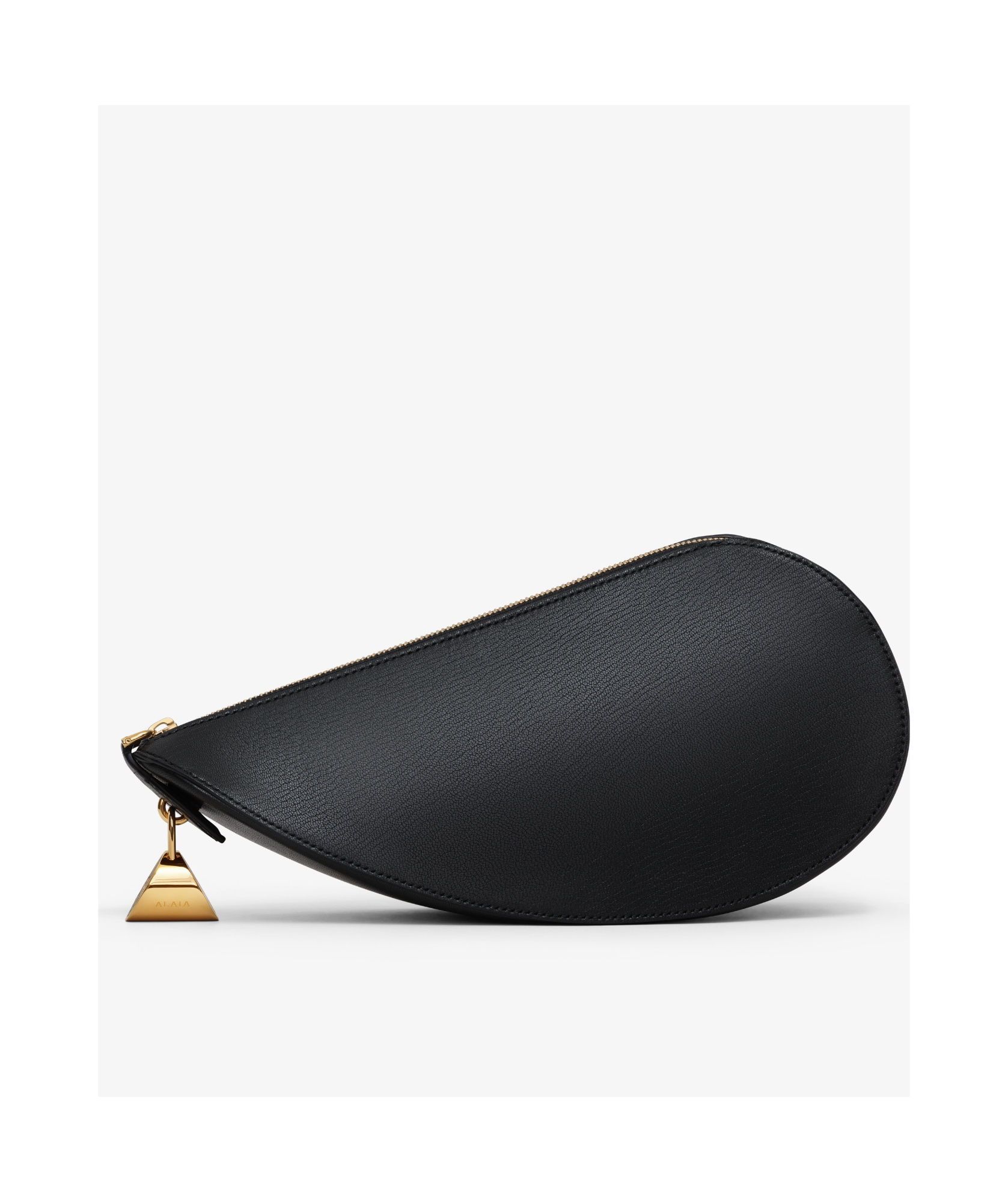 Alaïa Leather Le Demi-coeur Shoulder Bag In Black