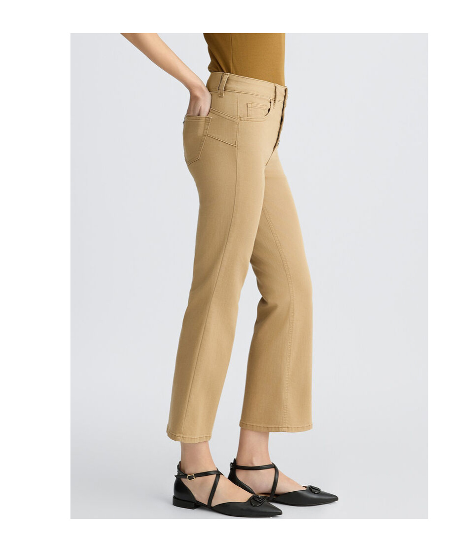 Liu •jo High-rise Denim Pants In Nude