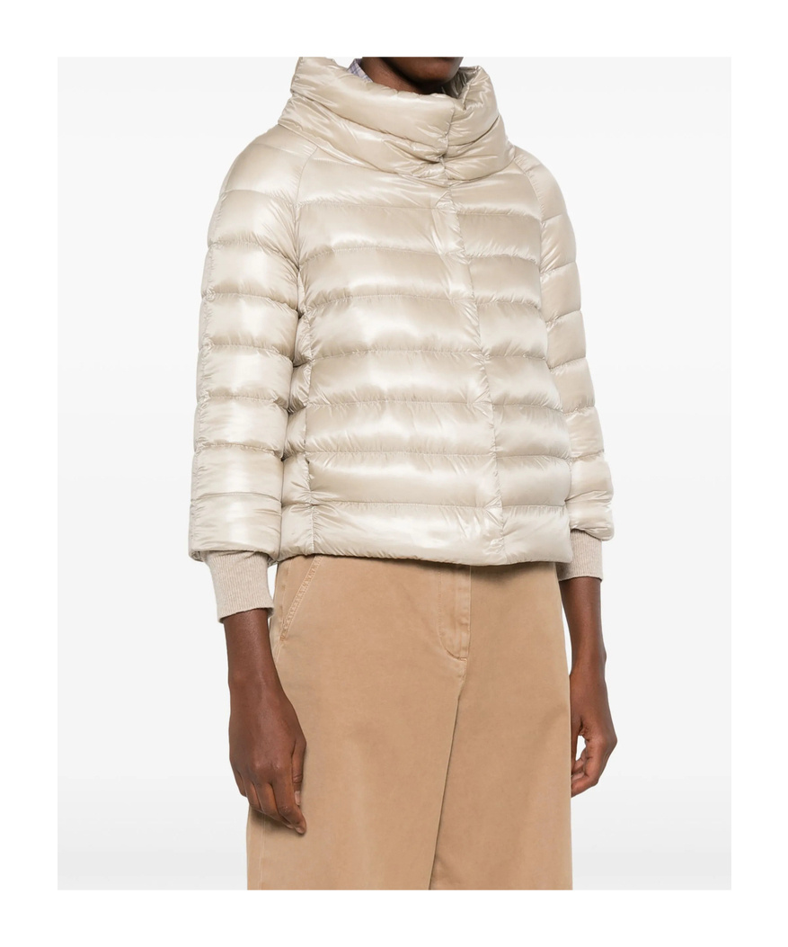 Herno Quilted Down Jacket In Neutral