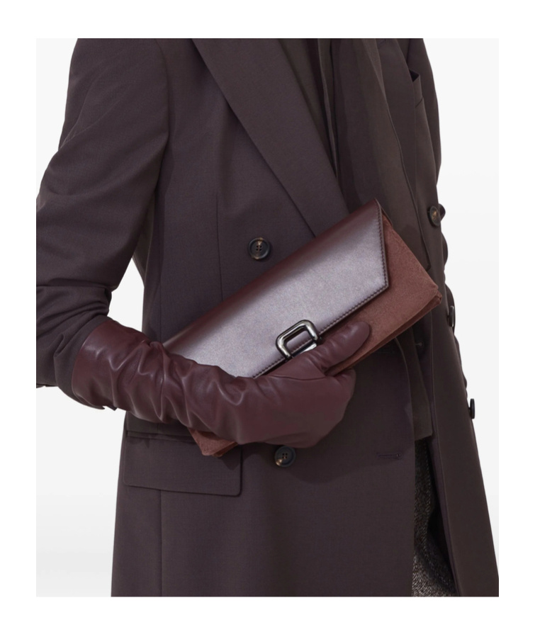 Brunello Cucinelli Logo Clutch In Red