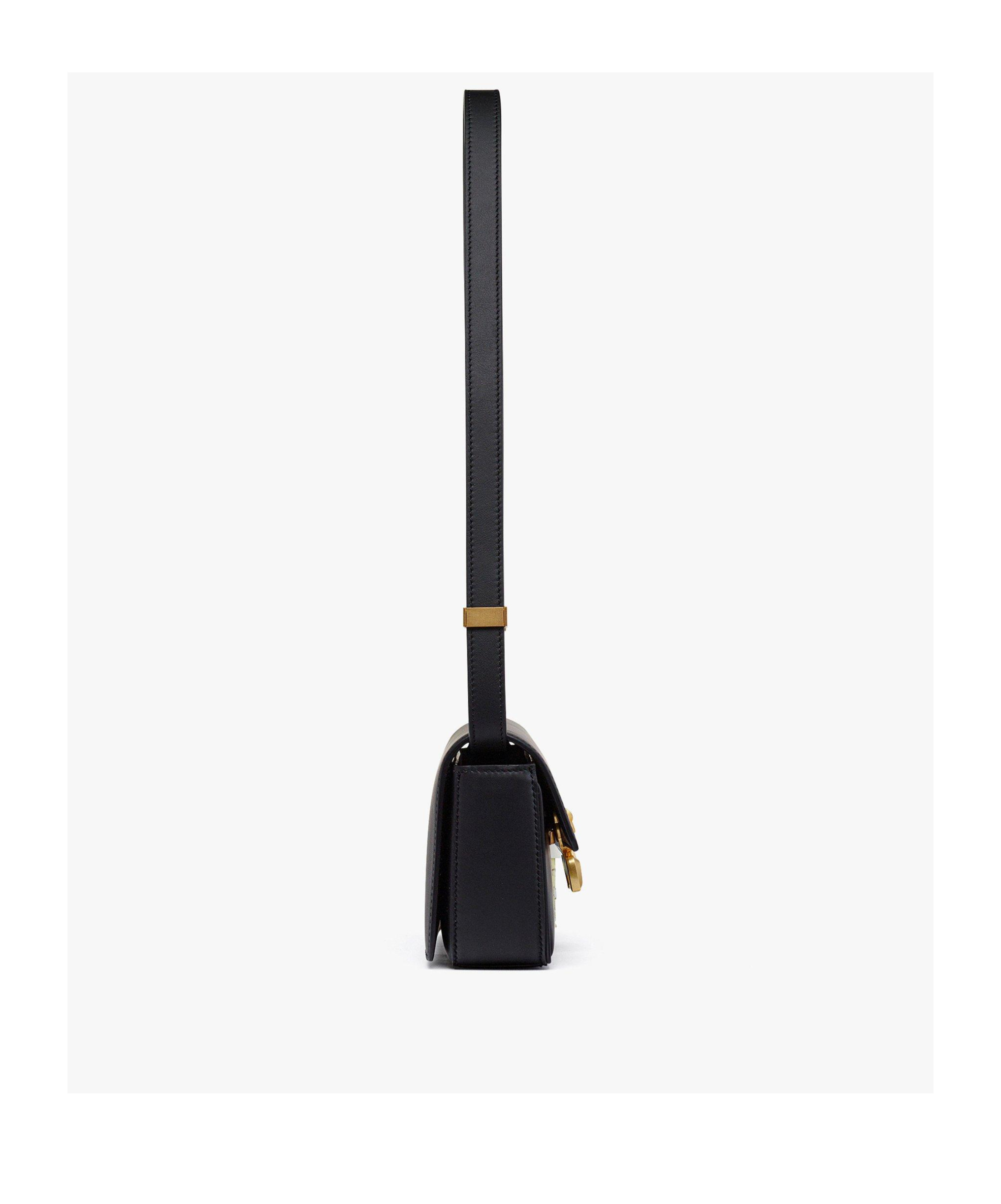 Mcm Flip Shoulder Bag In Black