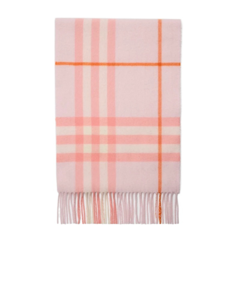 Burberry Giant Check Cashmere Scarf In Pink