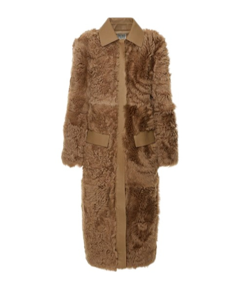 Totême Pointed Collar Long-sleeved Fur