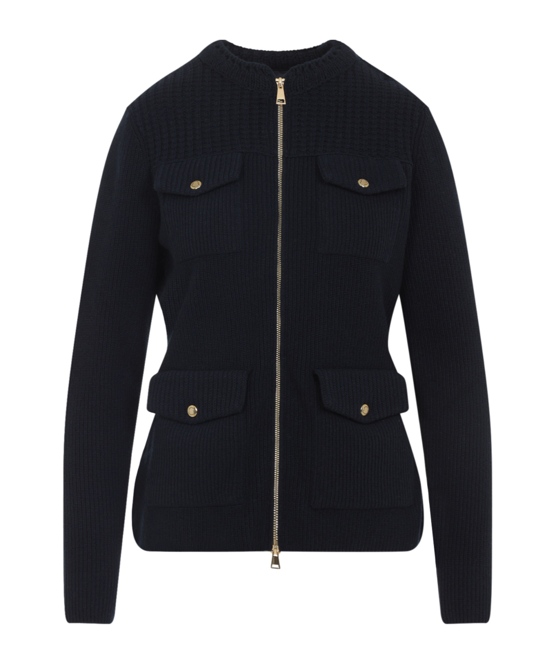 Moncler Textured Knit And Quilted Virgin Wool Jacket In Black