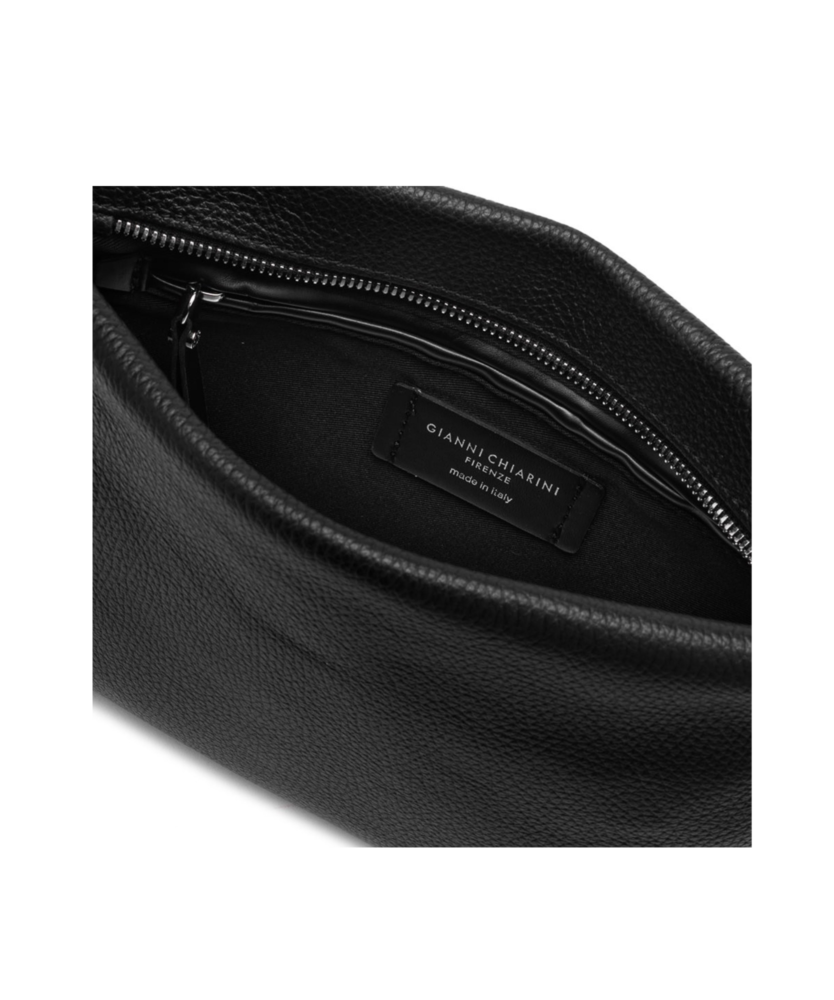 Gianni Chiarini Zippered Shoulder Bag In Black