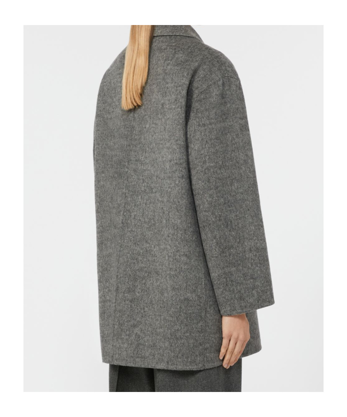 Max Mara Double-faced Wool Jacket In Gray