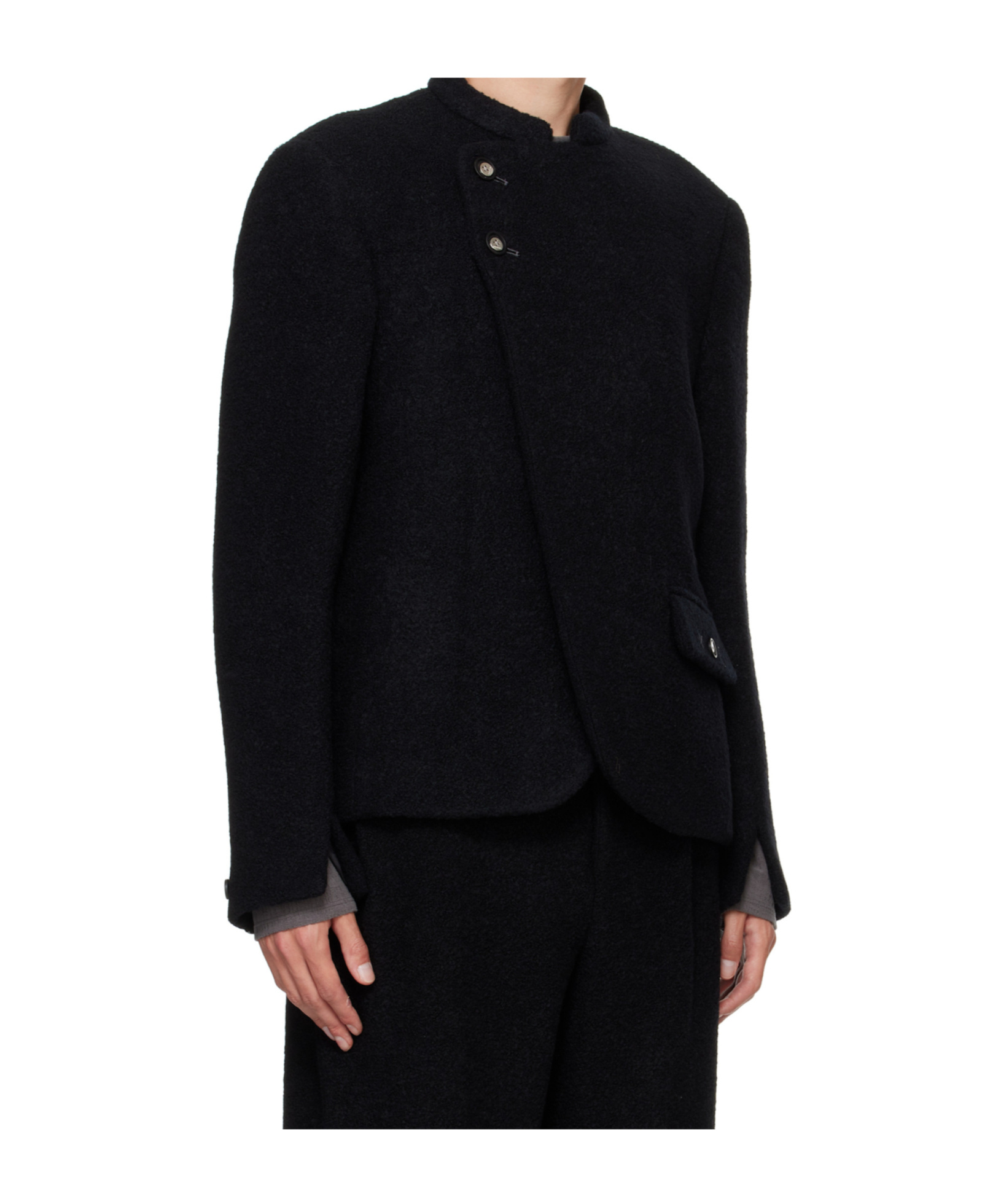 Ader Error Long-sleeved Short Coat In Black