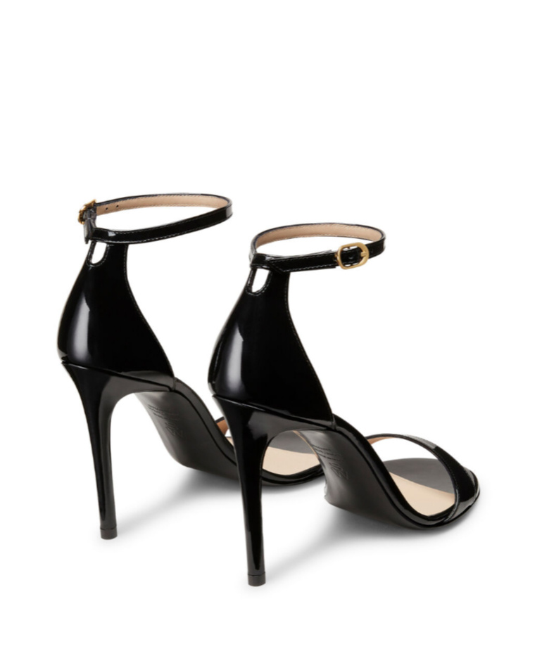 Stuart Weitzman Round-headed High-heeled Sandals In Black