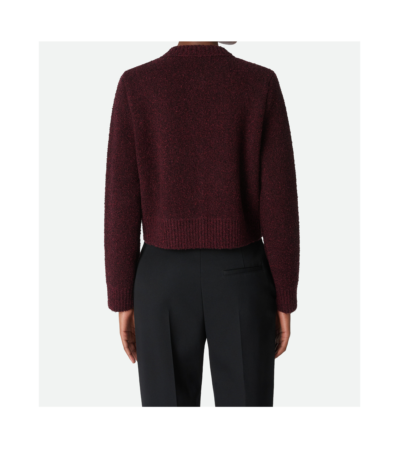 Bottega Veneta Wool Bouclé Cardigan In Brown