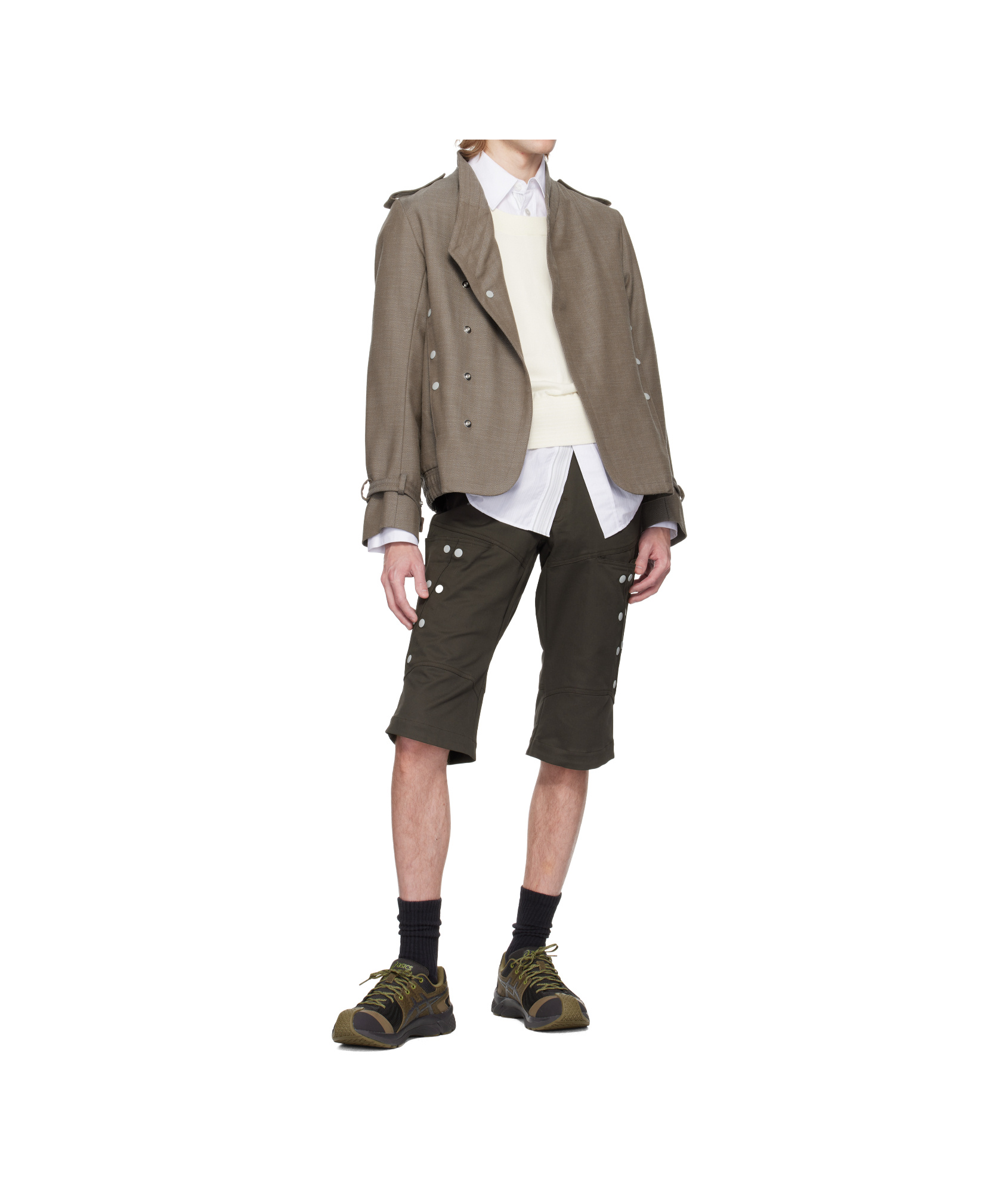 Kiko Kostadinov Inex Snap Shorts In Brown