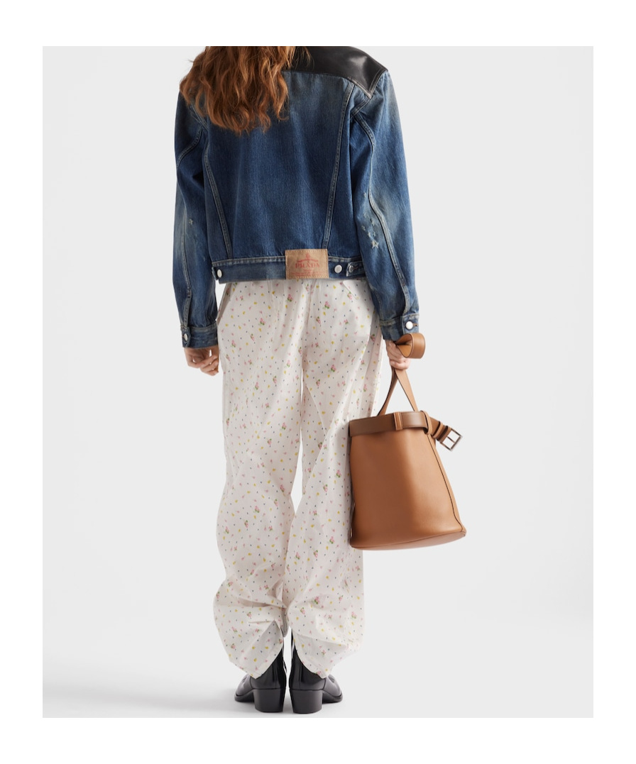 Prada Floral Print Cotton Batiste Pants